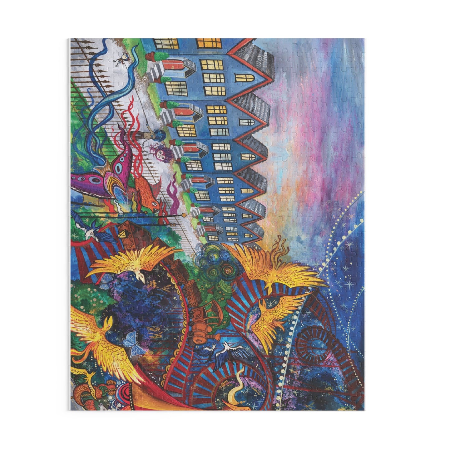 "Dancing In The Mystery" – Inspirational Puzzle #2 of 13-part series of transformational "Portal Puzzles" made from artwork from the book "But I Want To FLY!" (120/252/500-Piece)