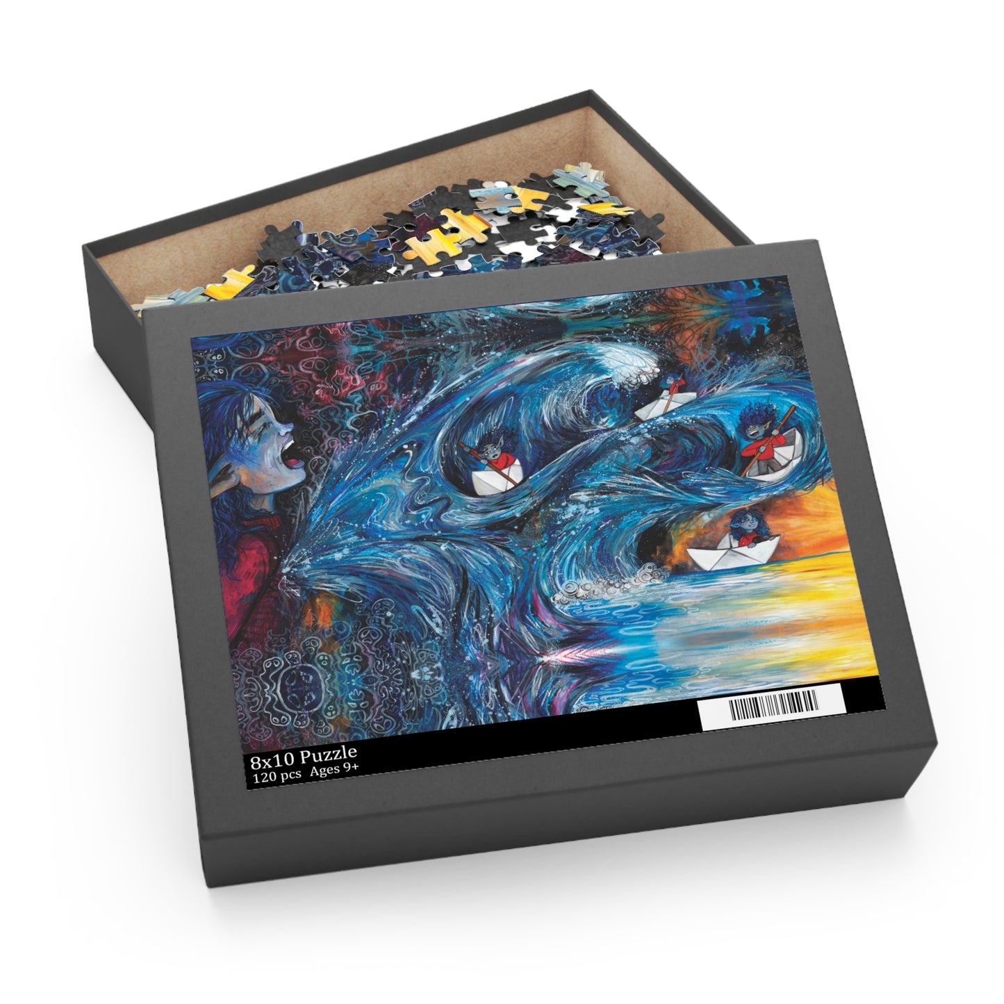 "Her Heart Cracked Open" – Inspirational Puzzle #3 of 13-part series of transformational "Portal Puzzles" made from artwork from the book "But I Want To FLY!" (120/252/500-Piece)