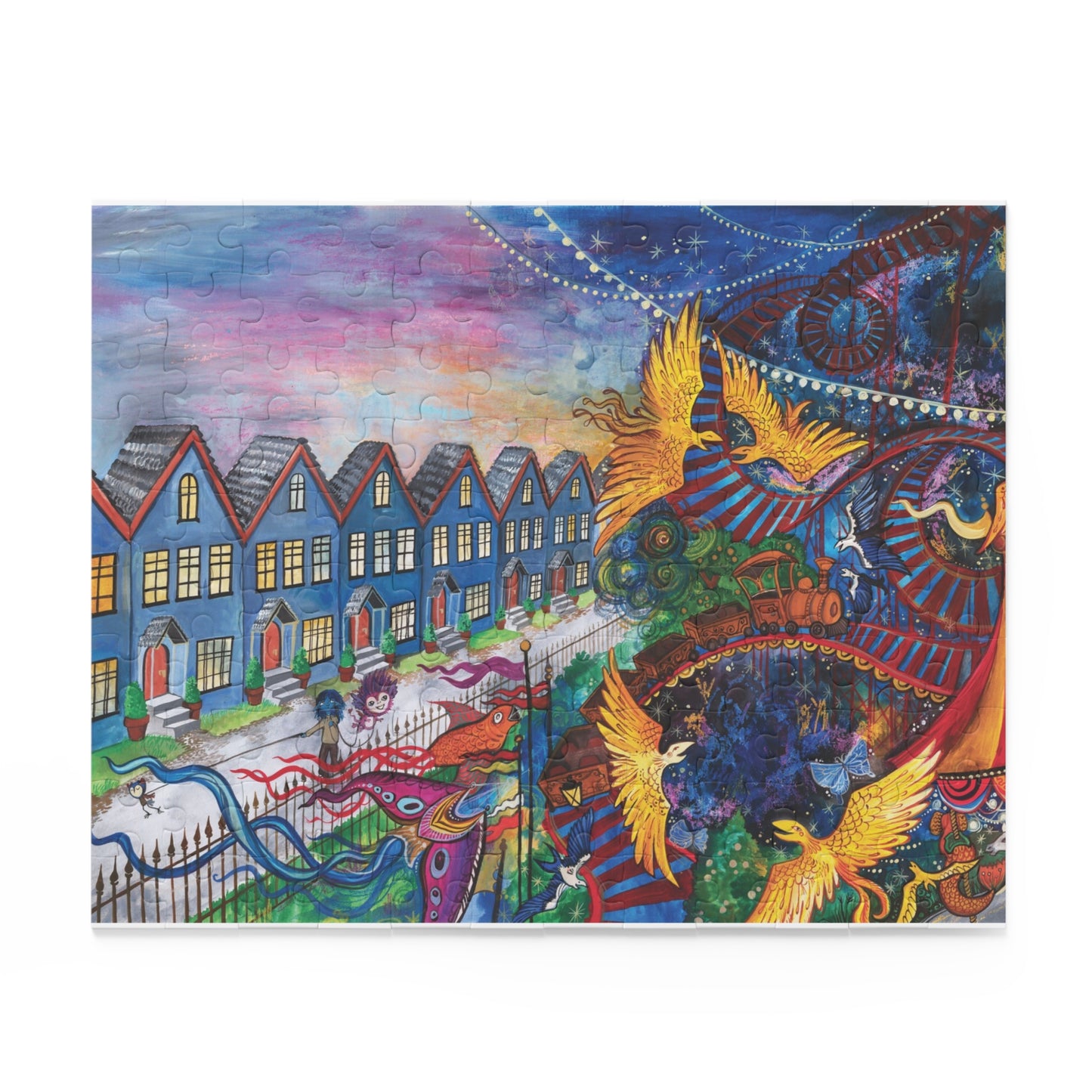 "Dancing In The Mystery" – Inspirational Puzzle #2 of 13-part series of transformational "Portal Puzzles" made from artwork from the book "But I Want To FLY!" (120/252/500-Piece)