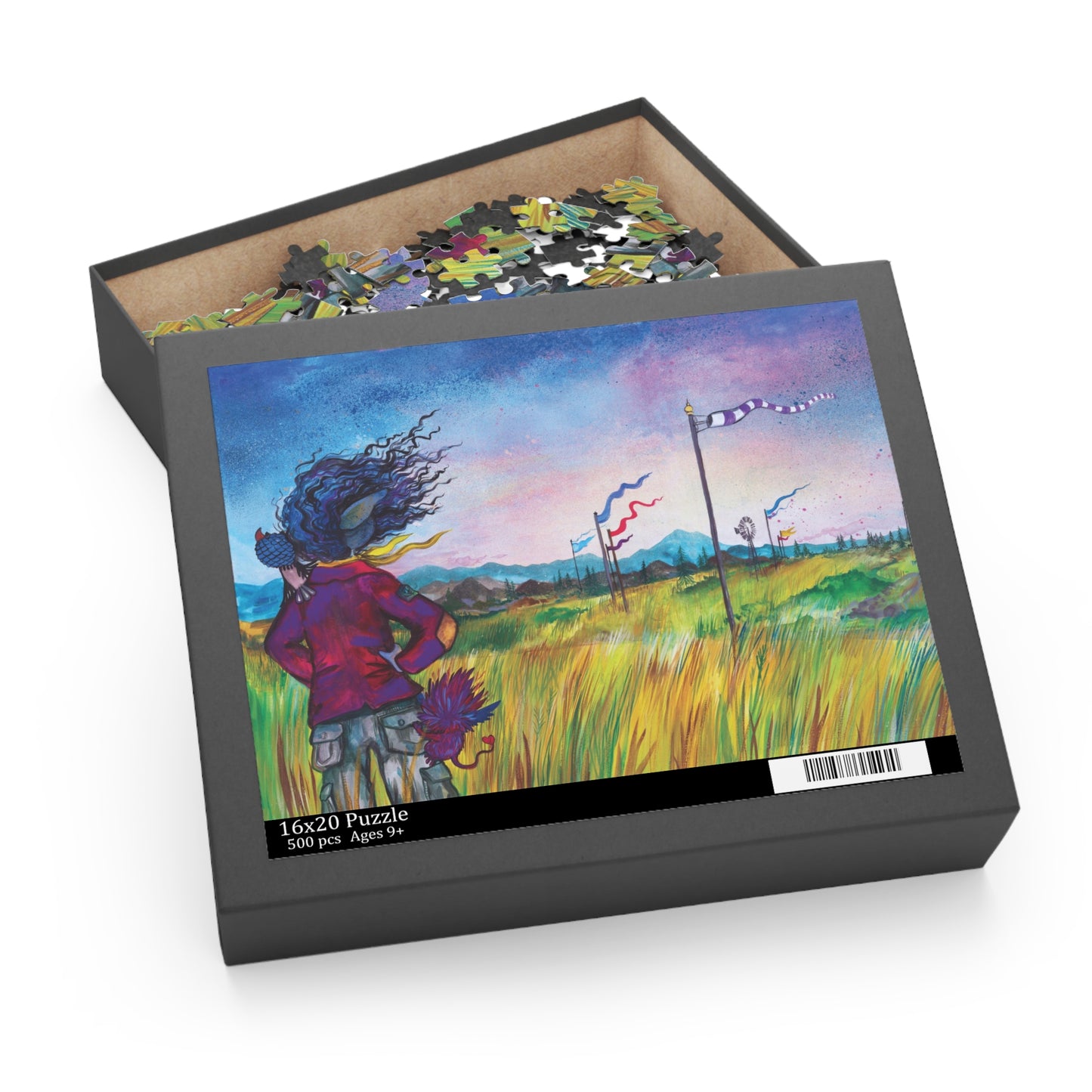 "The Chosen Day Upon Her" – Inspirational Puzzle #8 of 13-part series of transformational "Portal Puzzles" made from artwork from the book "But I Want To FLY!" (120/252/500-Piece)