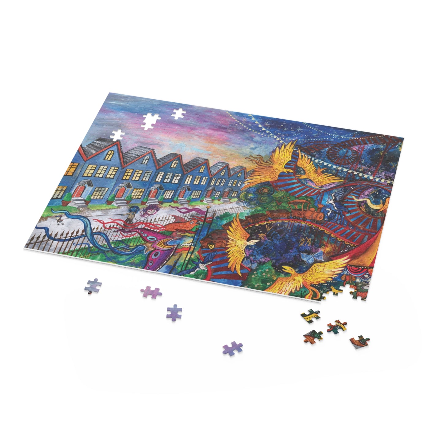 "Dancing In The Mystery" – Inspirational Puzzle #2 of 13-part series of transformational "Portal Puzzles" made from artwork from the book "But I Want To FLY!" (120/252/500-Piece)