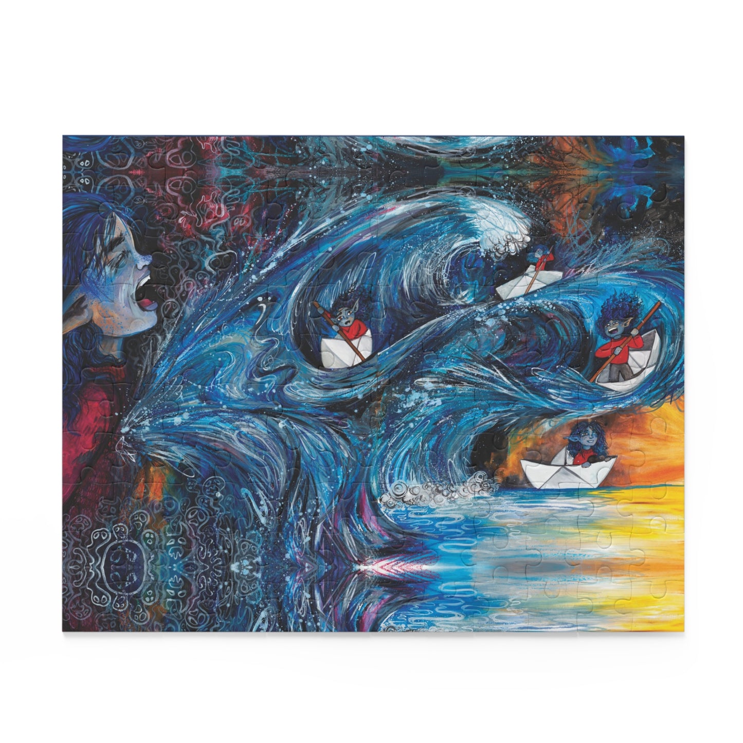 "Her Heart Cracked Open" – Inspirational Puzzle #3 of 13-part series of transformational "Portal Puzzles" made from artwork from the book "But I Want To FLY!" (120/252/500-Piece)