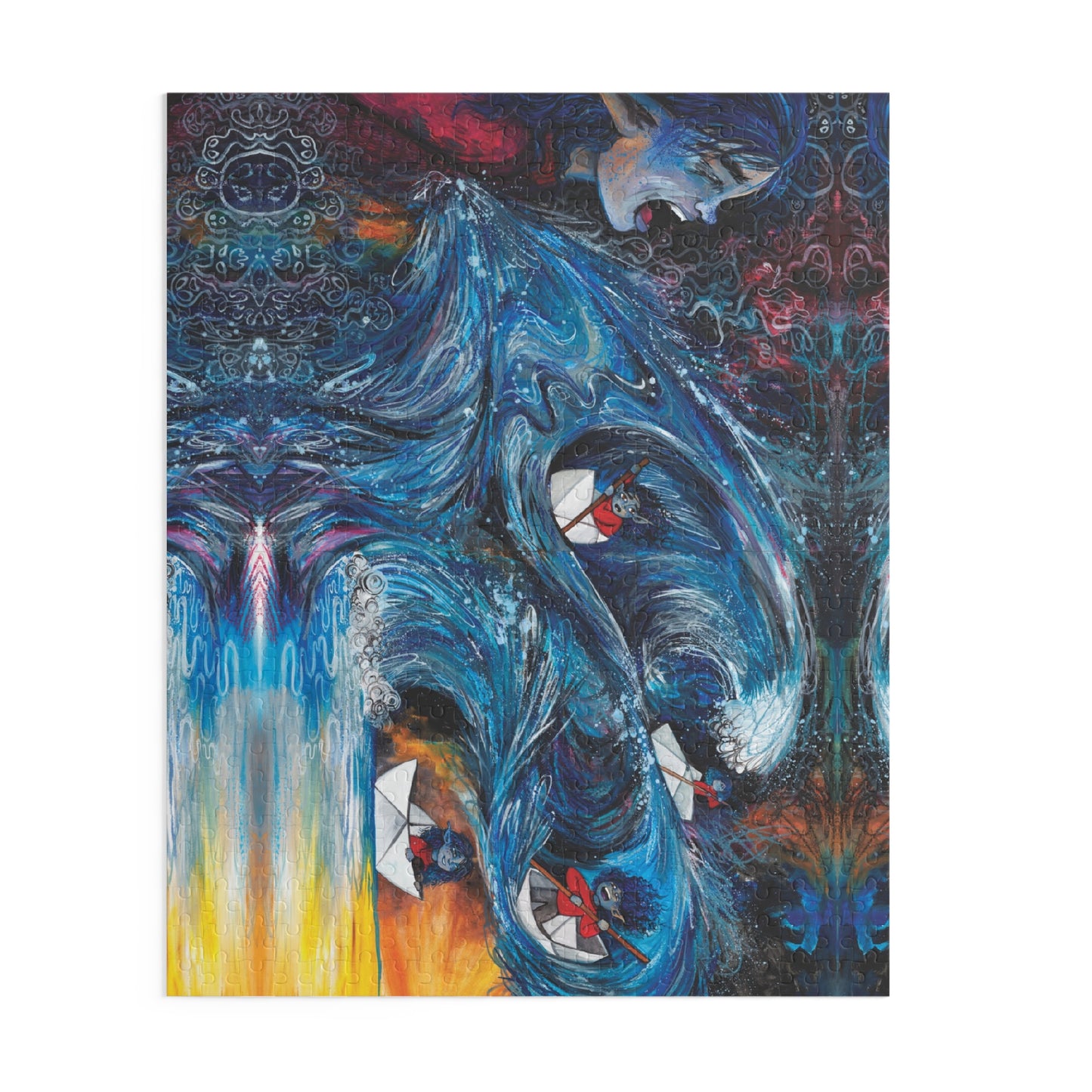"Her Heart Cracked Open" – Inspirational Puzzle #3 of 13-part series of transformational "Portal Puzzles" made from artwork from the book "But I Want To FLY!" (120/252/500-Piece)