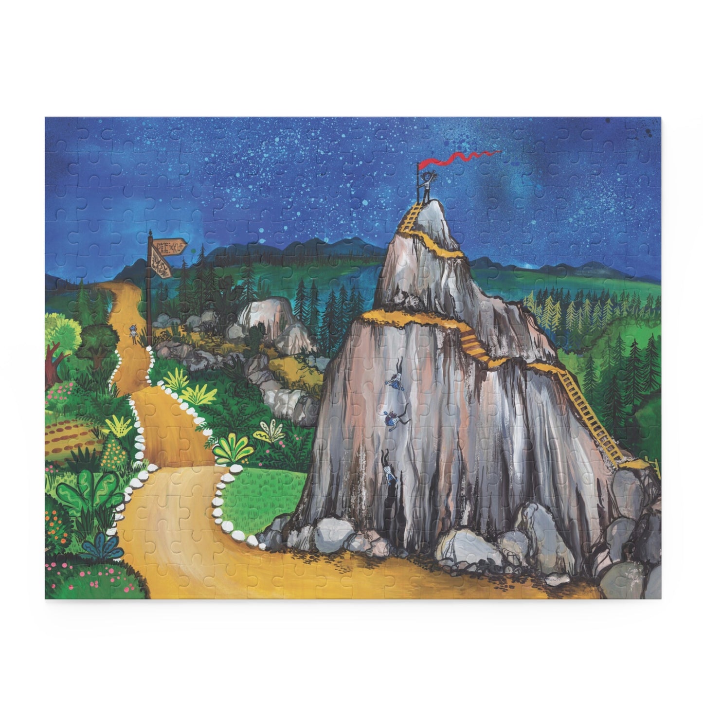 "A Journey For The Ages" – Inspirational Puzzle #5 of 13-part series of transformational "Portal Puzzles" made from artwork from the book "But I Want To FLY!" (120/252/500-Piece)