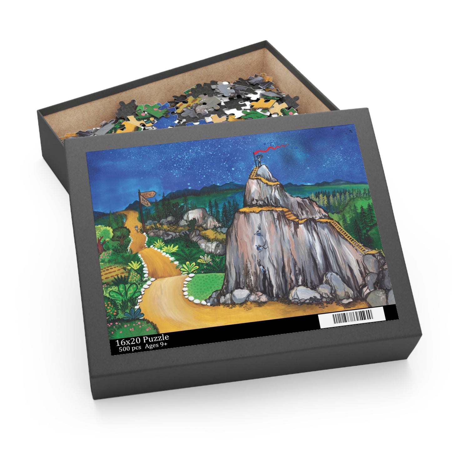 "A Journey For The Ages" – Inspirational Puzzle #5 of 13-part series of transformational "Portal Puzzles" made from artwork from the book "But I Want To FLY!" (120/252/500-Piece)