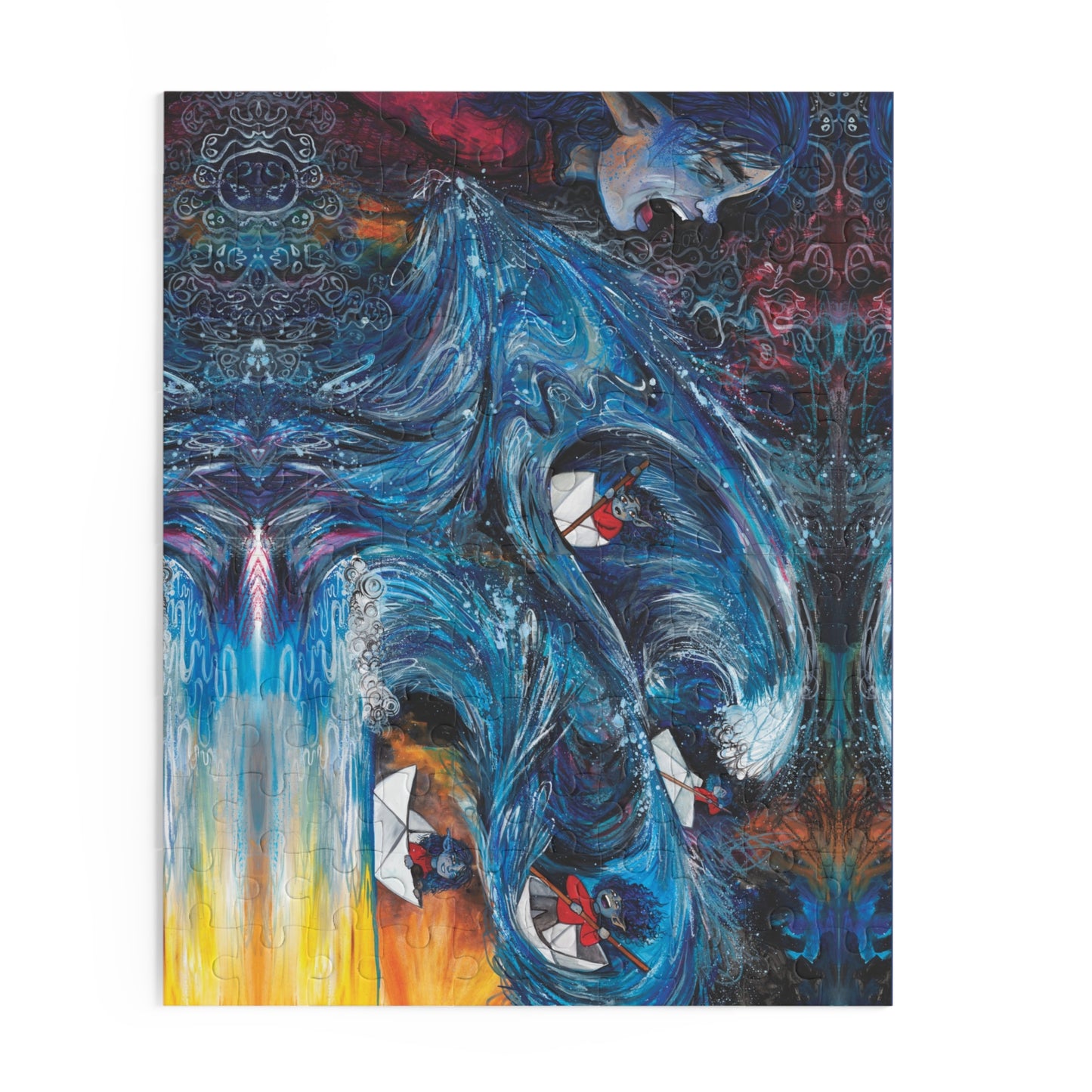 "Her Heart Cracked Open" – Inspirational Puzzle #3 of 13-part series of transformational "Portal Puzzles" made from artwork from the book "But I Want To FLY!" (120/252/500-Piece)