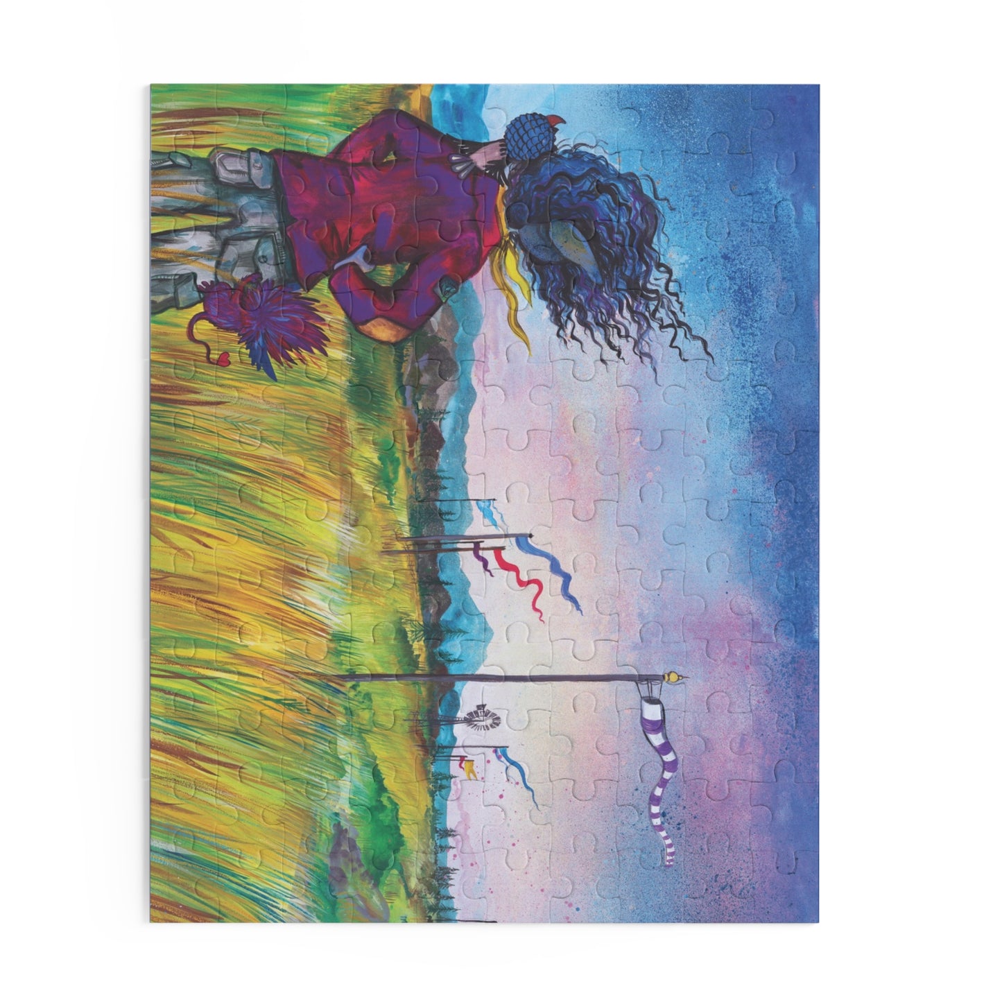 "The Chosen Day Upon Her" – Inspirational Puzzle #8 of 13-part series of transformational "Portal Puzzles" made from artwork from the book "But I Want To FLY!" (120/252/500-Piece)