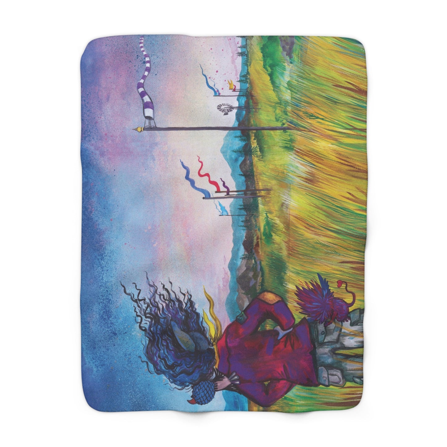 Inspirational Blanket – Cozy Sherpa Fleece Blanket – Plush Reversible Throw for Home, Travel & Gifts