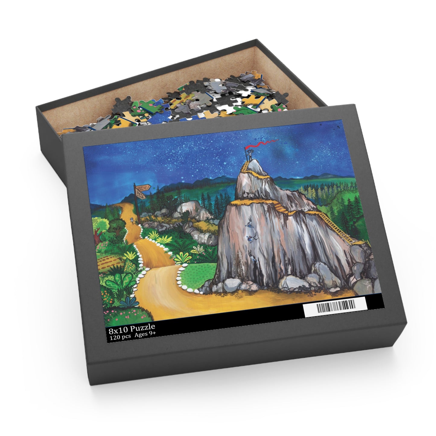 "A Journey For The Ages" – Inspirational Puzzle #5 of 13-part series of transformational "Portal Puzzles" made from artwork from the book "But I Want To FLY!" (120/252/500-Piece)