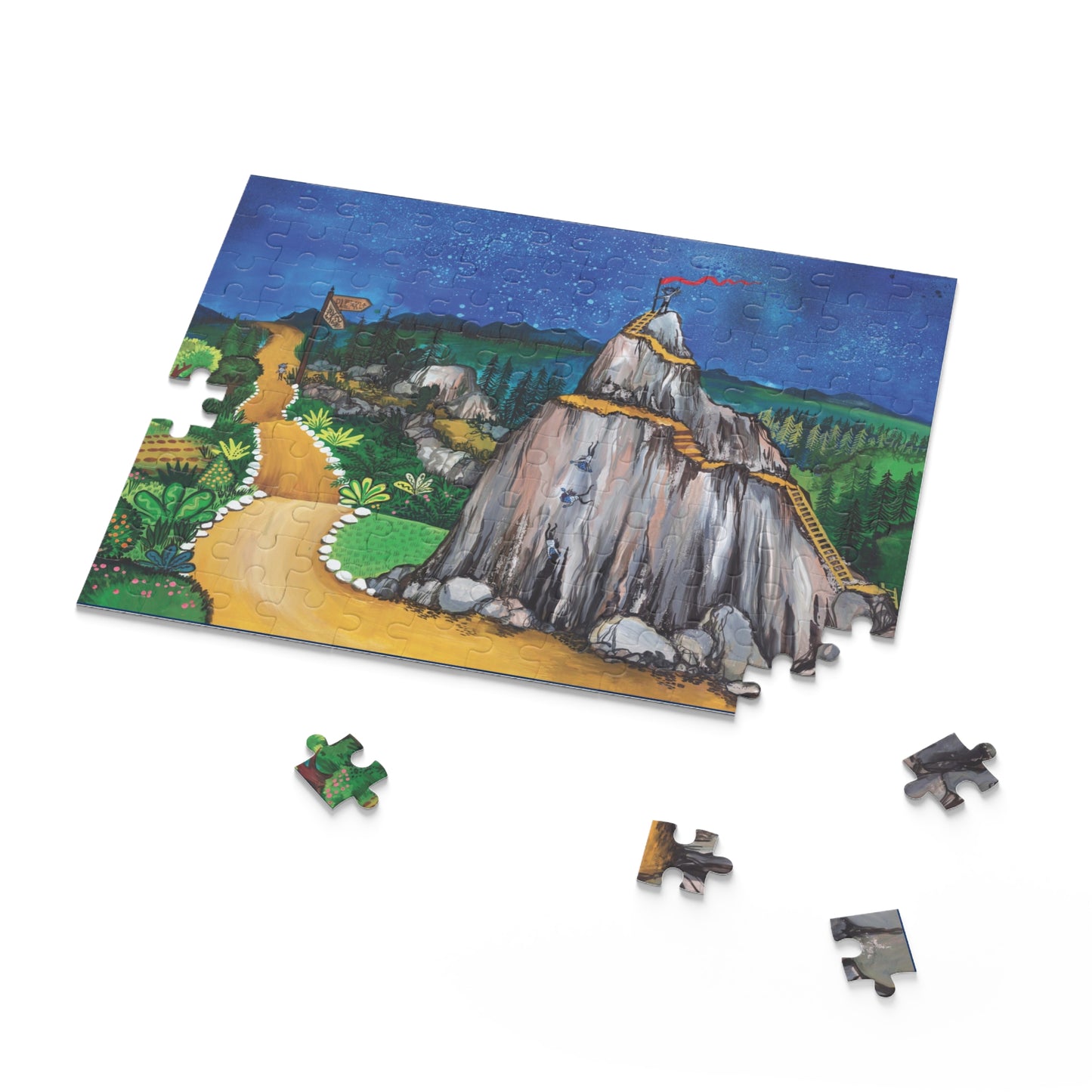 "A Journey For The Ages" – Inspirational Puzzle #5 of 13-part series of transformational "Portal Puzzles" made from artwork from the book "But I Want To FLY!" (120/252/500-Piece)