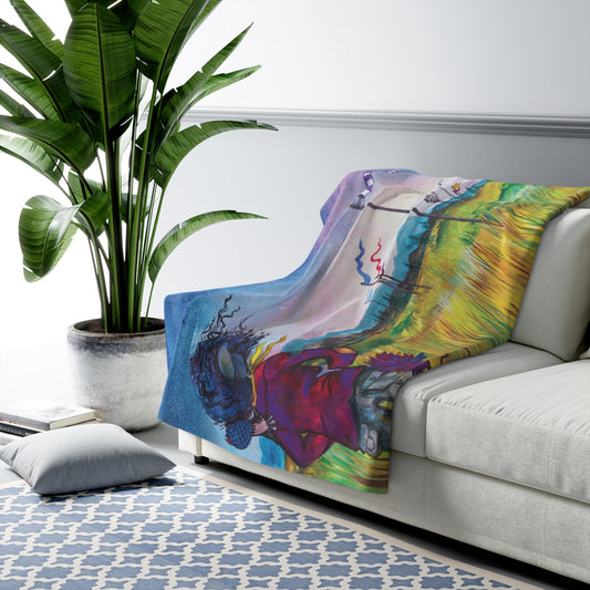 Inspirational Blanket – Cozy Sherpa Fleece Blanket – Plush Reversible Throw for Home, Travel & Gifts