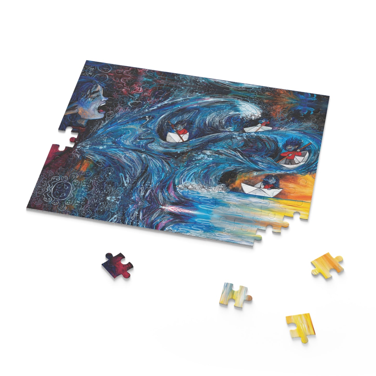 "Her Heart Cracked Open" – Inspirational Puzzle #3 of 13-part series of transformational "Portal Puzzles" made from artwork from the book "But I Want To FLY!" (120/252/500-Piece)