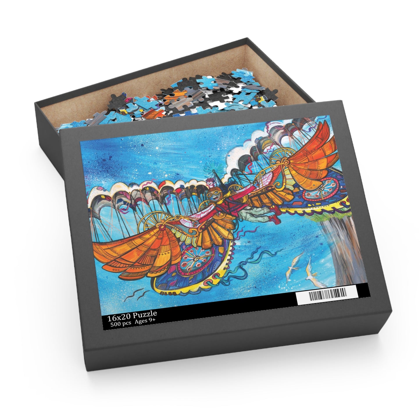 Inspirational Puzzle – "Can't Turn Back Now" – Portal Puzzle #11 of 13-part series made from artwork from the book "But I Want To FLY!" (120/252/500-Piece)