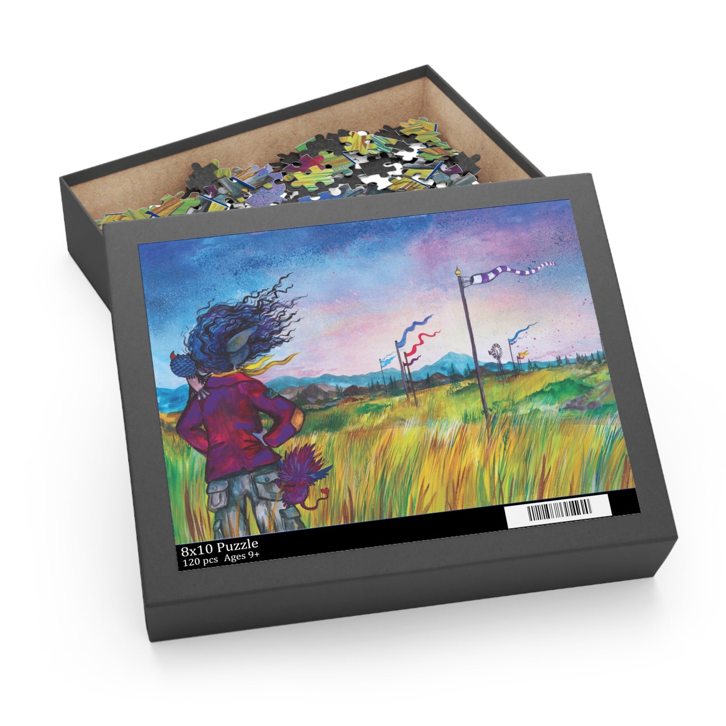"The Chosen Day Upon Her" – Inspirational Puzzle #8 of 13-part series of transformational "Portal Puzzles" made from artwork from the book "But I Want To FLY!" (120/252/500-Piece)