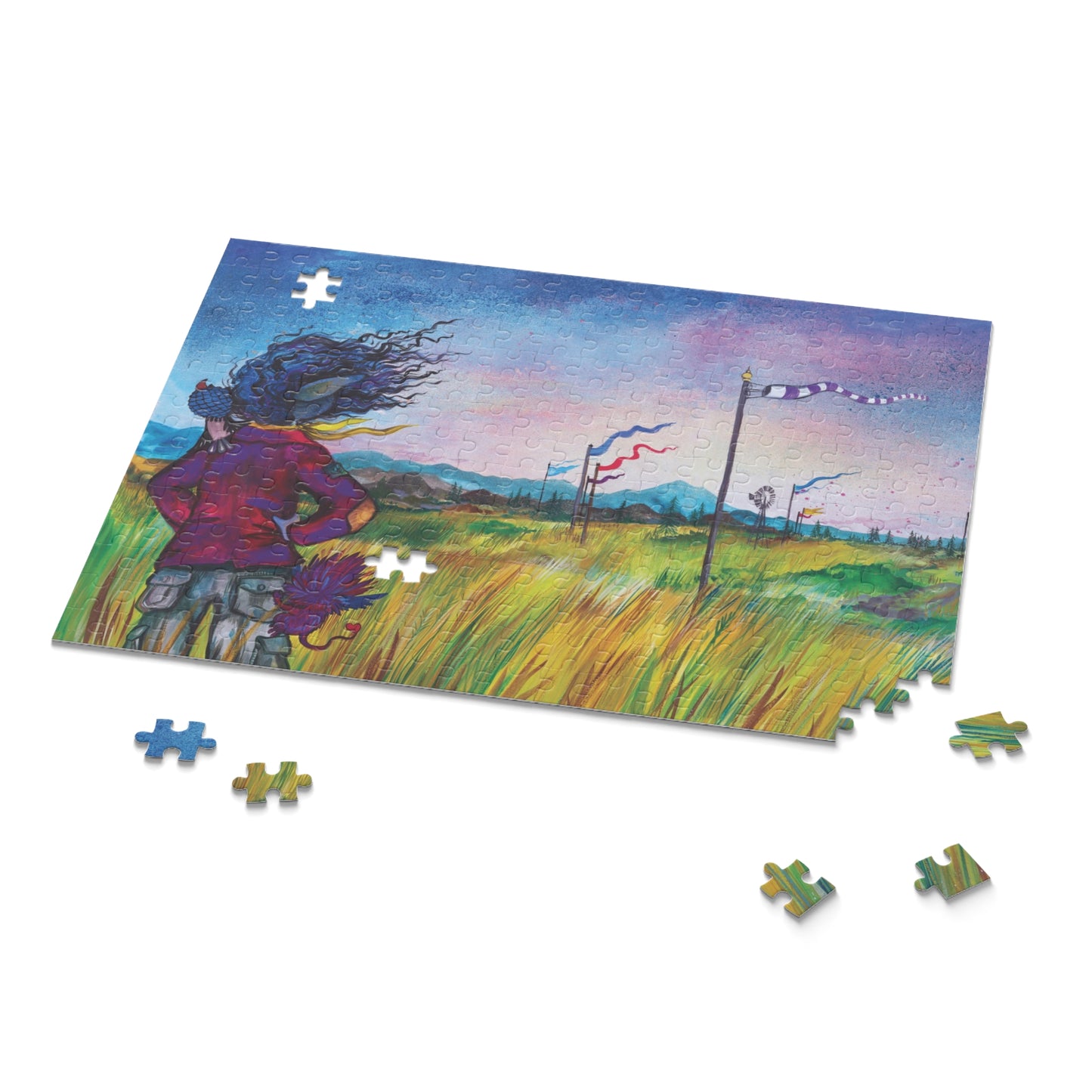 "The Chosen Day Upon Her" – Inspirational Puzzle #8 of 13-part series of transformational "Portal Puzzles" made from artwork from the book "But I Want To FLY!" (120/252/500-Piece)