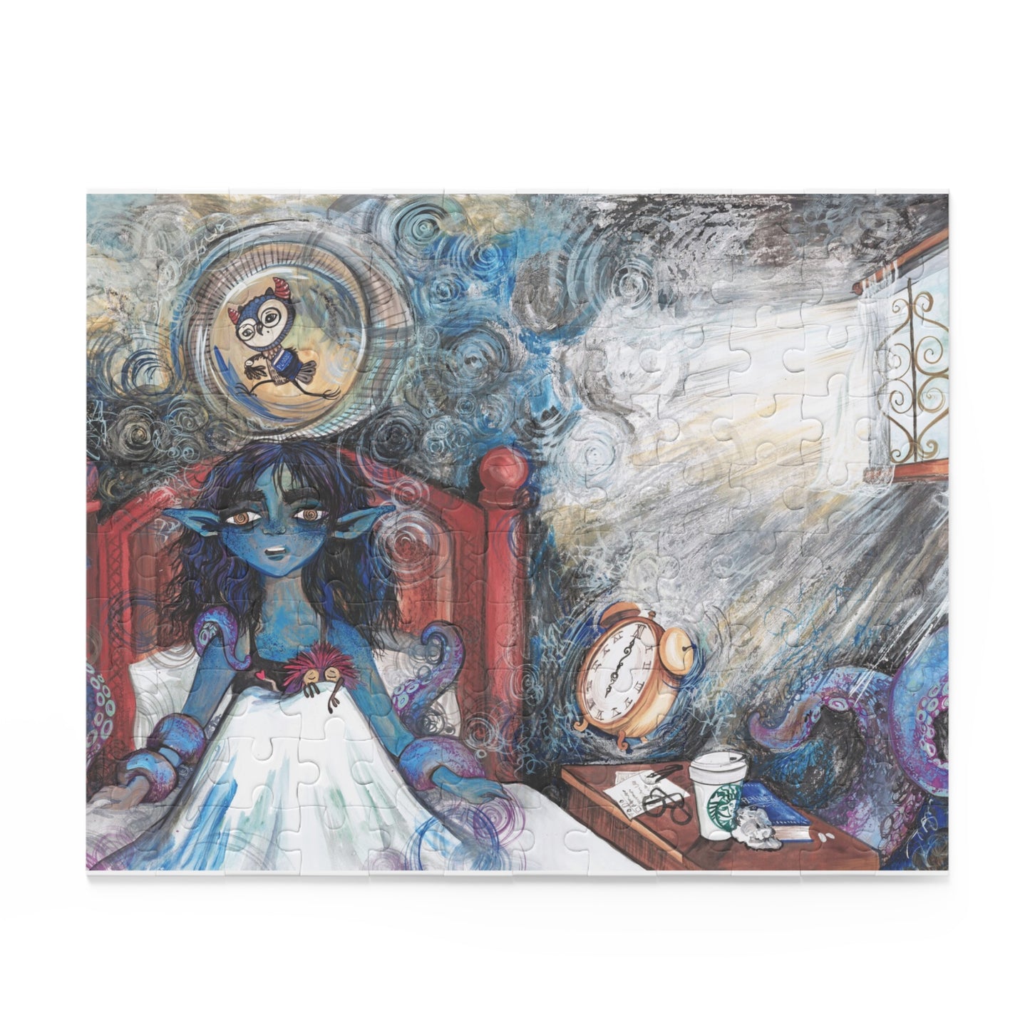"Waking Up Again" – Inspirational Puzzle #1 of 13-part series of transformational "Portal Puzzles" made from artwork from the book "But I Want To FLY!" (120/252/500-Piece)
