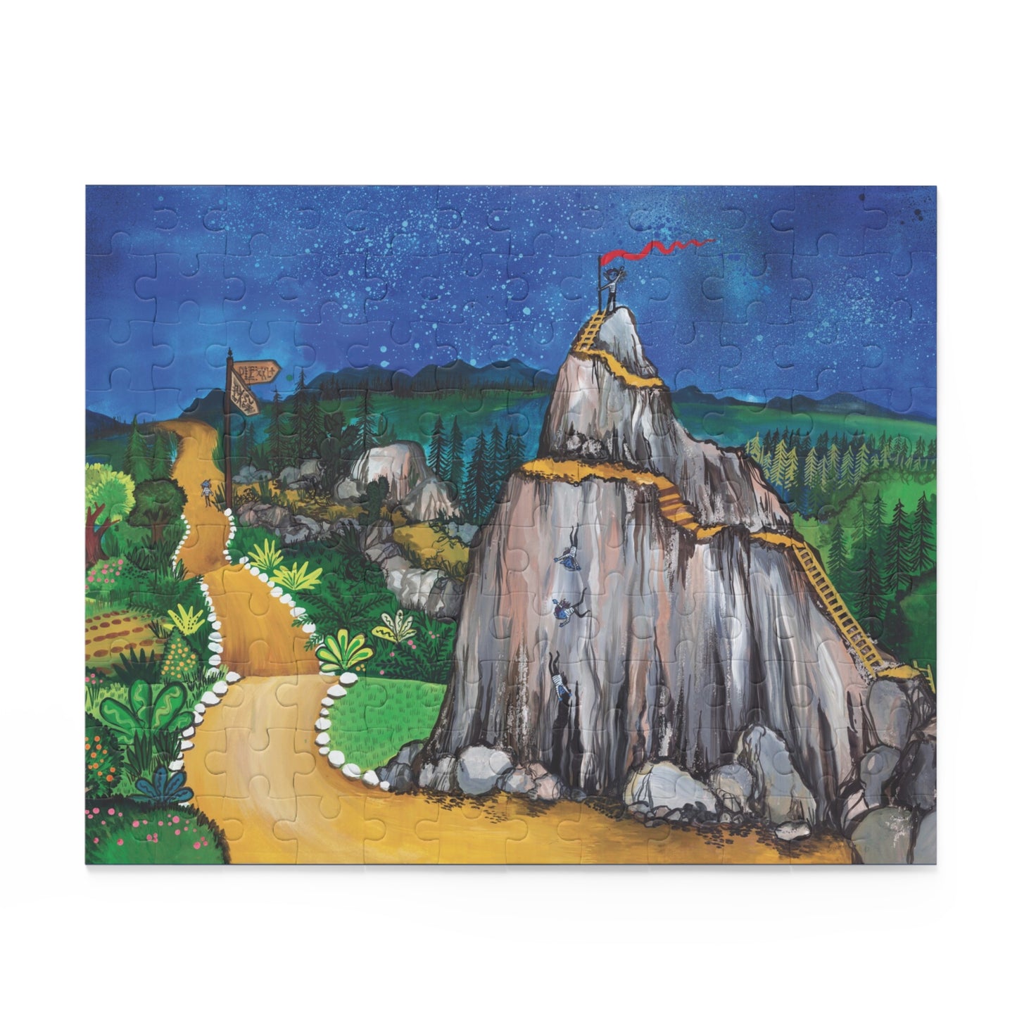 "A Journey For The Ages" – Inspirational Puzzle #5 of 13-part series of transformational "Portal Puzzles" made from artwork from the book "But I Want To FLY!" (120/252/500-Piece)