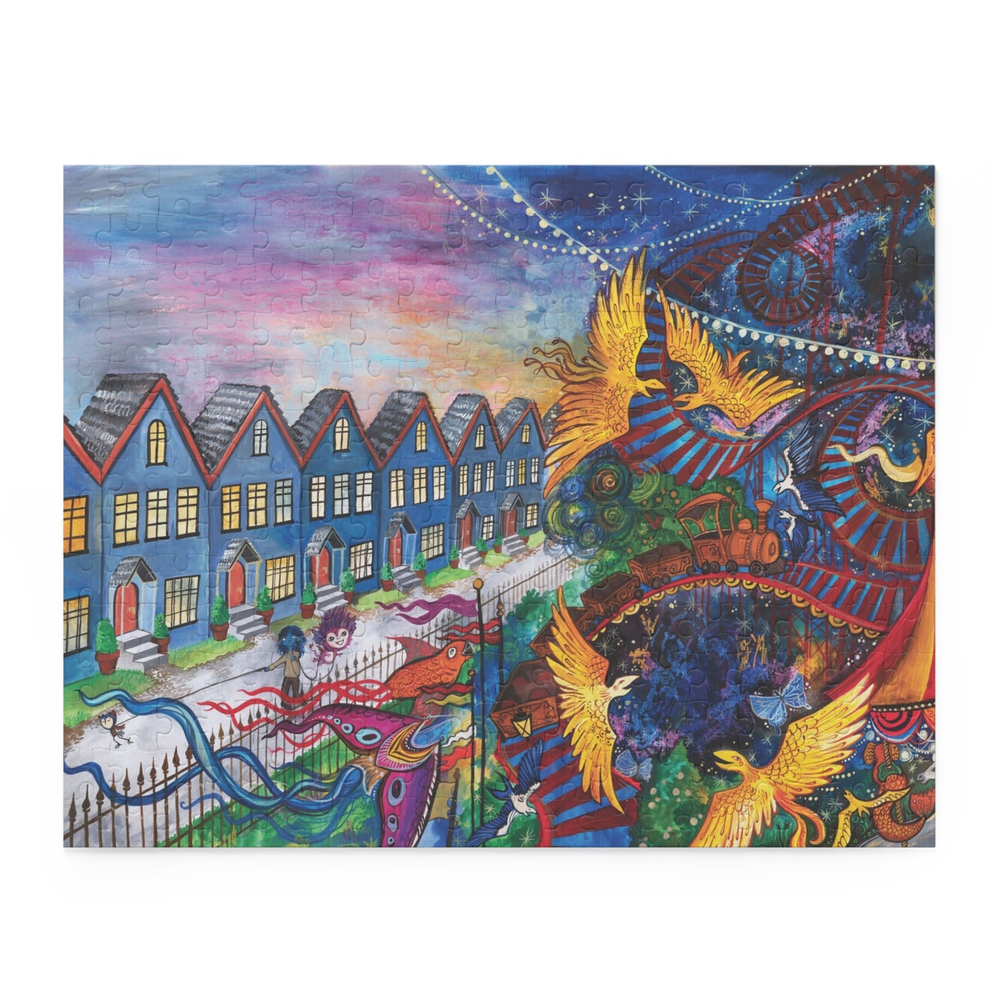 "Dancing In The Mystery" – Inspirational Puzzle #2 of 13-part series of transformational "Portal Puzzles" made from artwork from the book "But I Want To FLY!" (120/252/500-Piece)