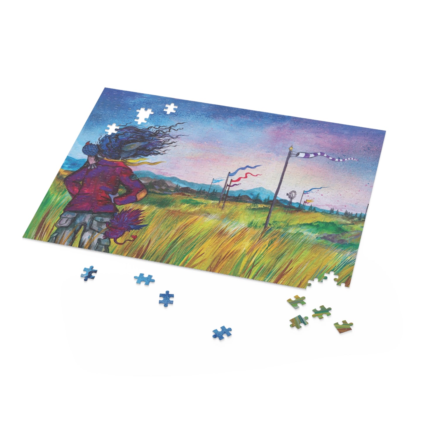 "The Chosen Day Upon Her" – Inspirational Puzzle #8 of 13-part series of transformational "Portal Puzzles" made from artwork from the book "But I Want To FLY!" (120/252/500-Piece)
