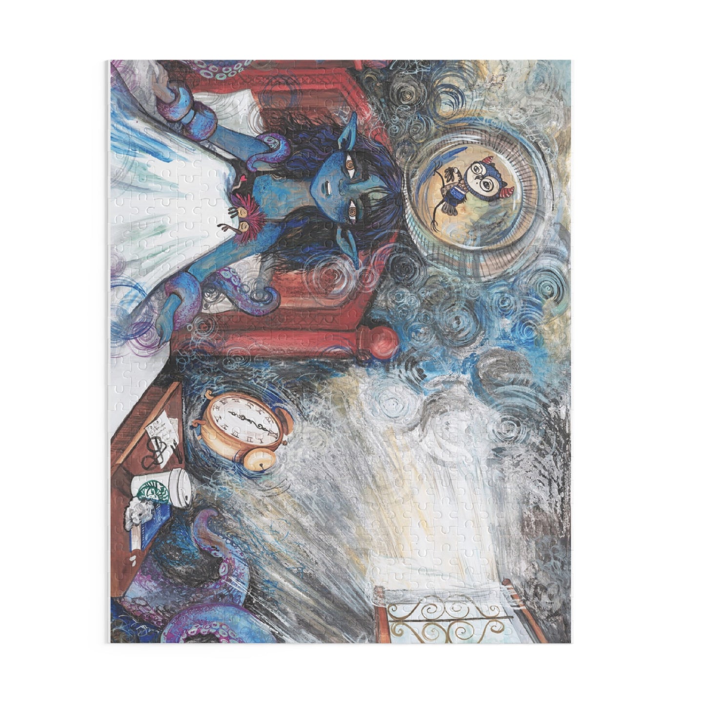 "Waking Up Again" – Inspirational Puzzle #1 of 13-part series of transformational "Portal Puzzles" made from artwork from the book "But I Want To FLY!" (120/252/500-Piece)