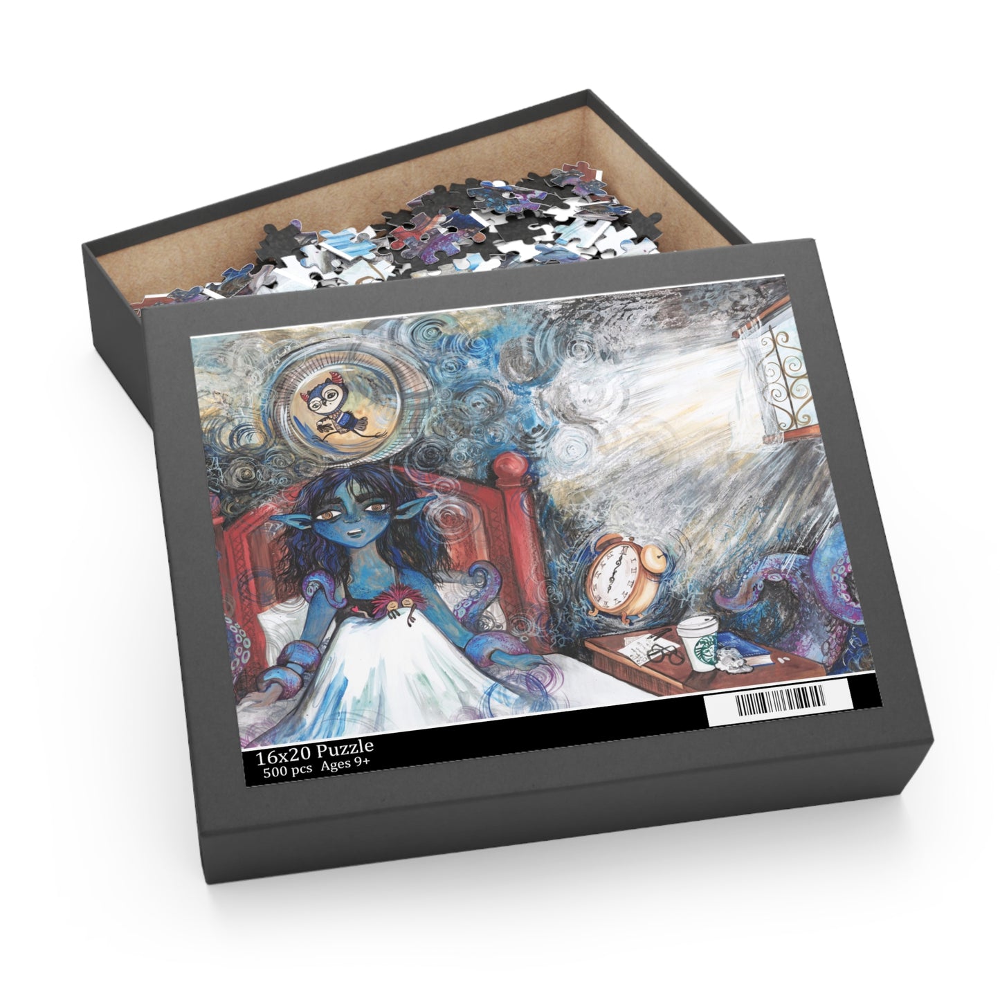 "Waking Up Again" – Inspirational Puzzle #1 of 13-part series of transformational "Portal Puzzles" made from artwork from the book "But I Want To FLY!" (120/252/500-Piece)