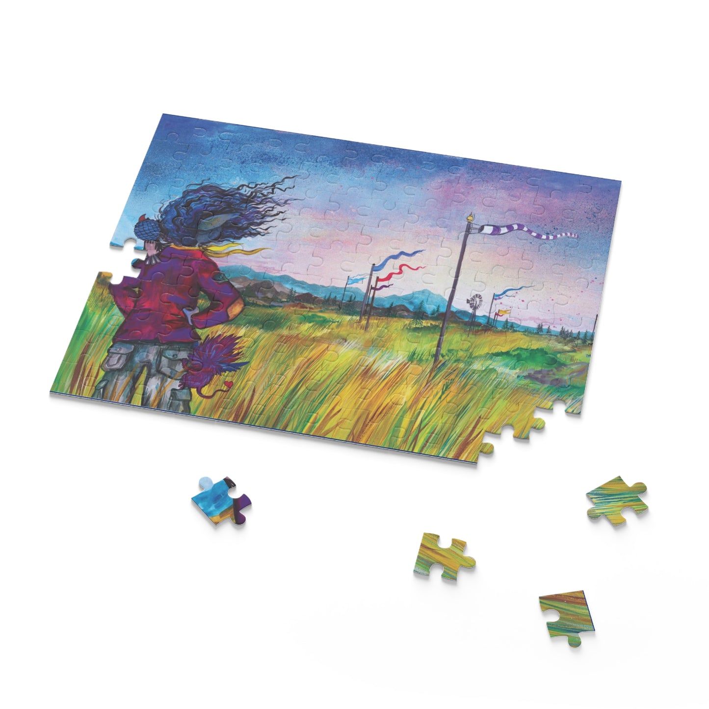 "The Chosen Day Upon Her" – Inspirational Puzzle #8 of 13-part series of transformational "Portal Puzzles" made from artwork from the book "But I Want To FLY!" (120/252/500-Piece)