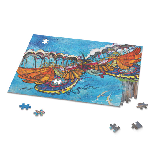 Inspirational Puzzle – "Can't Turn Back Now" – Portal Puzzle #11 of 13-part series made from artwork from the book "But I Want To FLY!" (120/252/500-Piece)