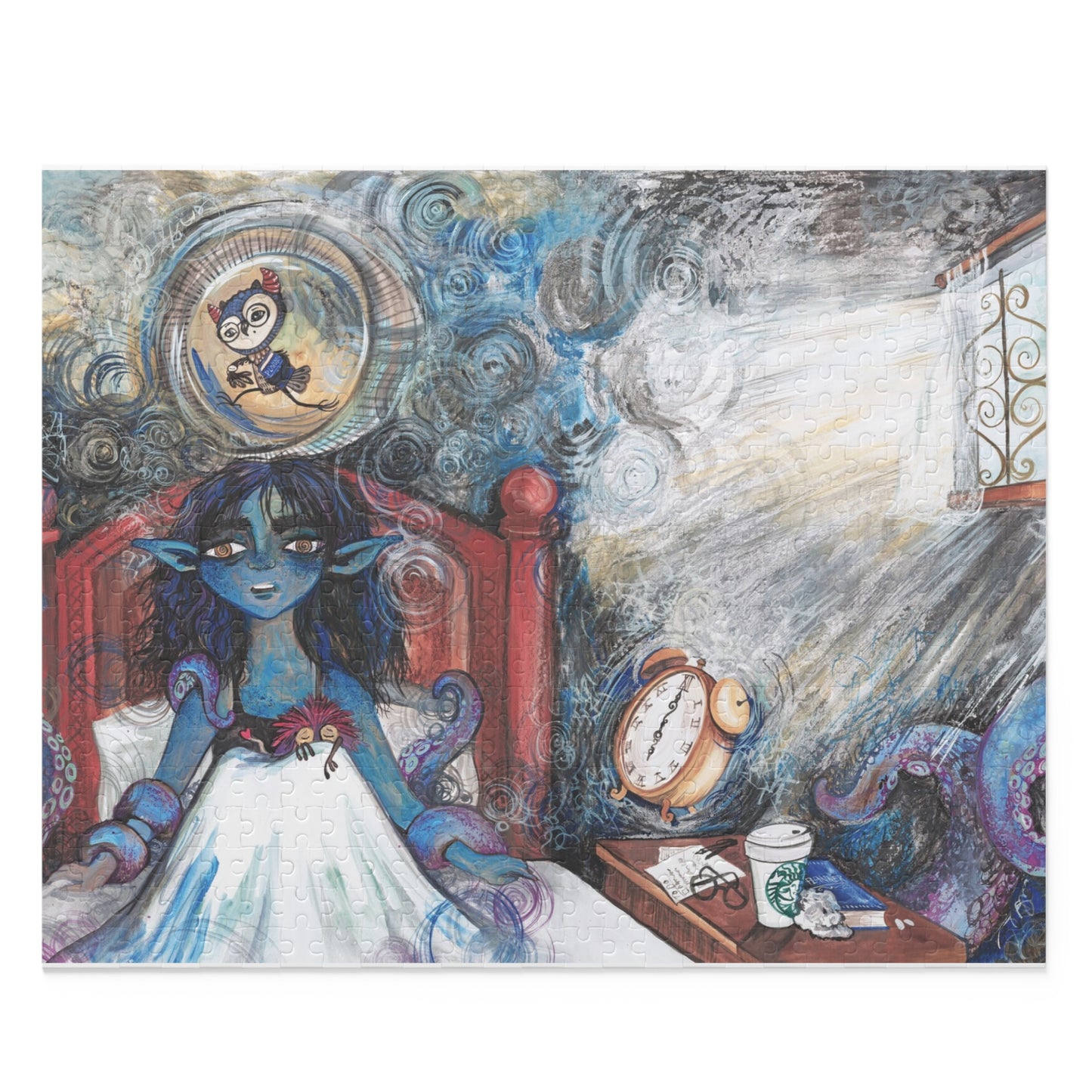 "Waking Up Again" – Inspirational Puzzle #1 of 13-part series of transformational "Portal Puzzles" made from artwork from the book "But I Want To FLY!" (120/252/500-Piece)