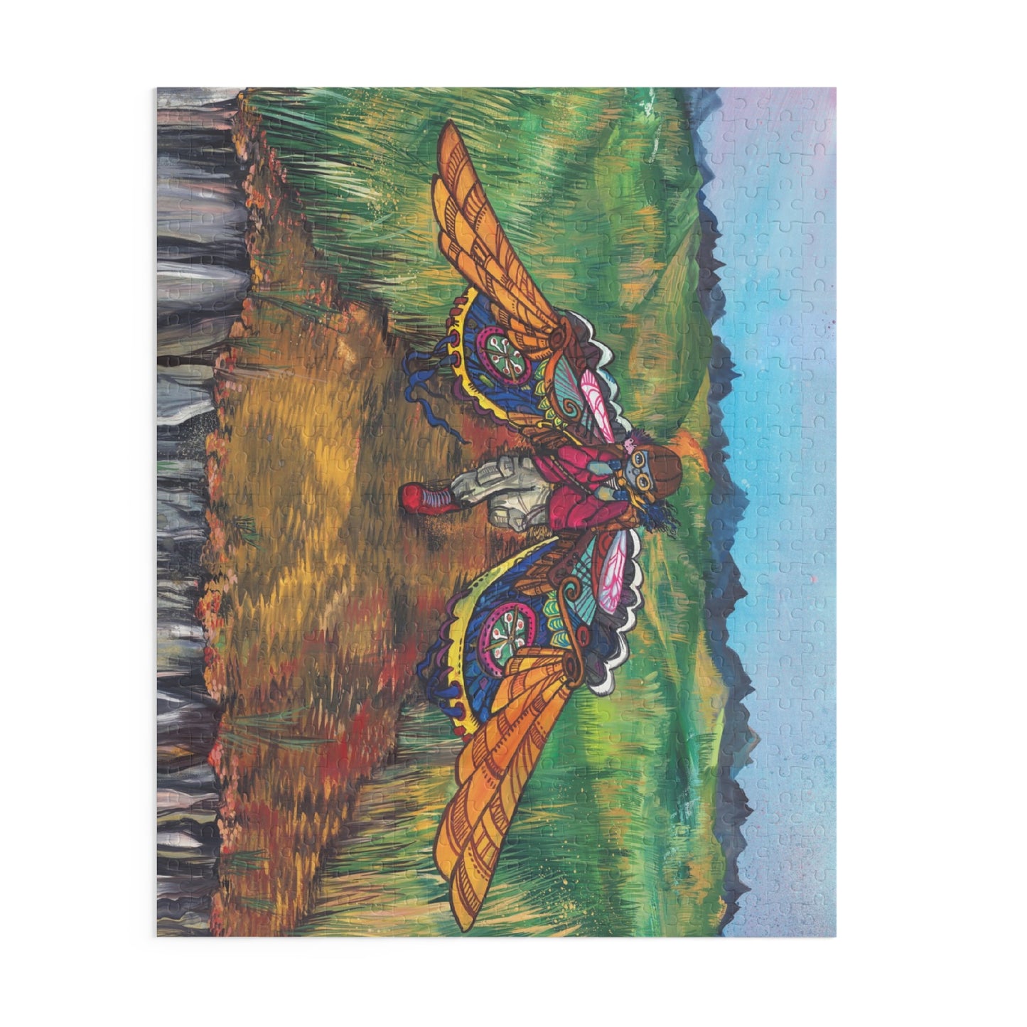 "Barreling Down The Runway..." – Inspirational Puzzle #10 of 13-part series of transformational "Portal Puzzles" made from artwork from the book "But I Want To FLY!" (120/252/500-Piece)