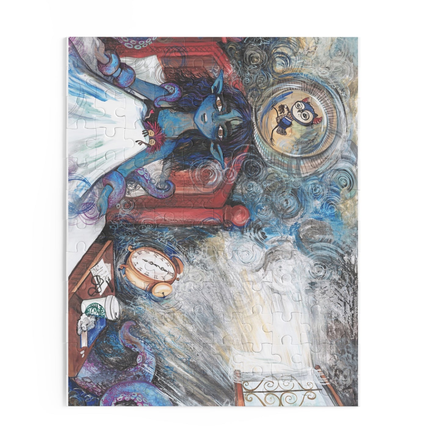 "Waking Up Again" – Inspirational Puzzle #1 of 13-part series of transformational "Portal Puzzles" made from artwork from the book "But I Want To FLY!" (120/252/500-Piece)