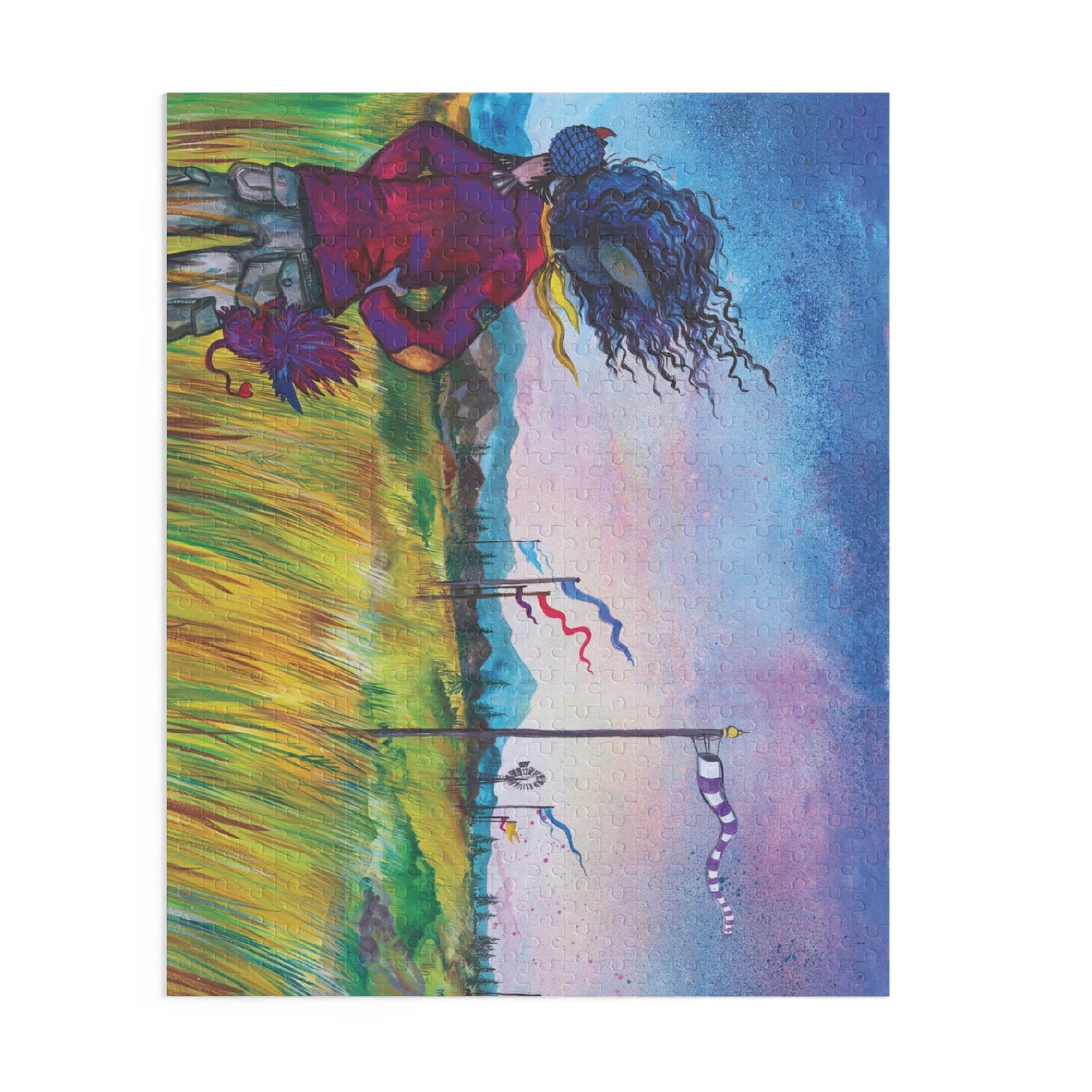 "The Chosen Day Upon Her" – Inspirational Puzzle #8 of 13-part series of transformational "Portal Puzzles" made from artwork from the book "But I Want To FLY!" (120/252/500-Piece)