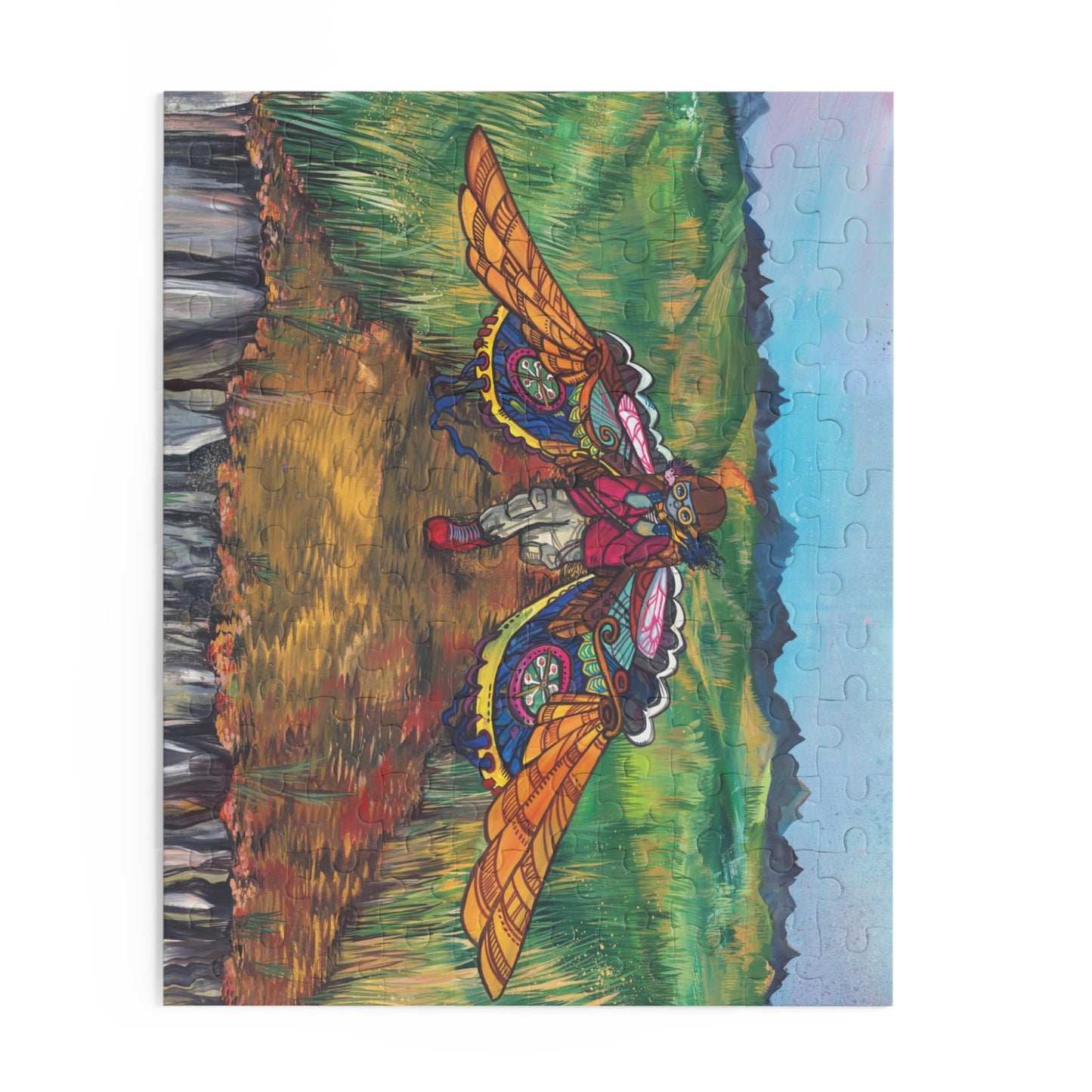 "Barreling Down The Runway..." – Inspirational Puzzle #10 of 13-part series of transformational "Portal Puzzles" made from artwork from the book "But I Want To FLY!" (120/252/500-Piece)