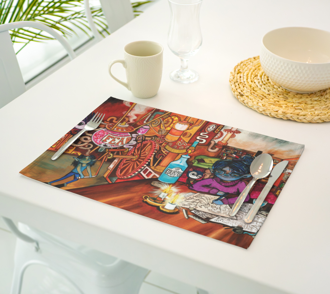 "She Set A Scheme In Motion" – Motivational Art Placemats
