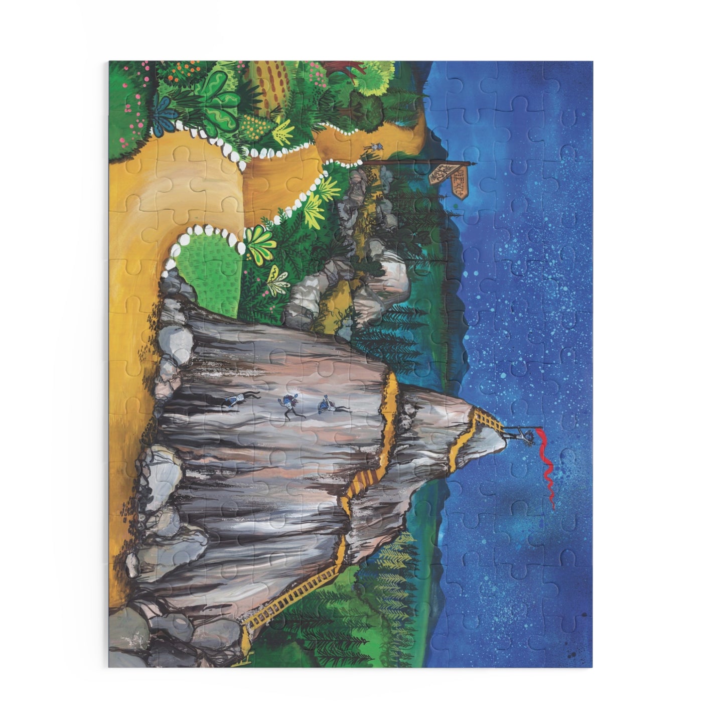 "A Journey For The Ages" – Inspirational Puzzle #5 of 13-part series of transformational "Portal Puzzles" made from artwork from the book "But I Want To FLY!" (120/252/500-Piece)