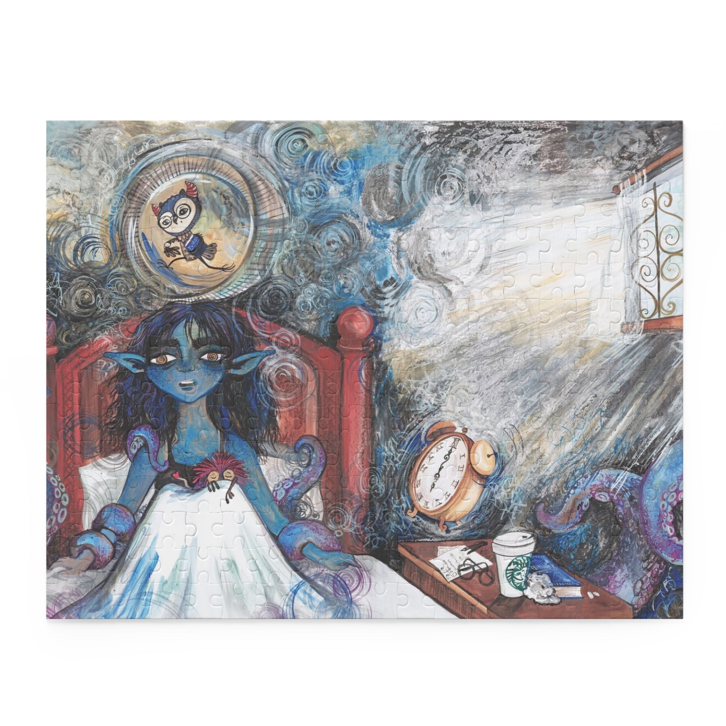 "Waking Up Again" – Inspirational Puzzle #1 of 13-part series of transformational "Portal Puzzles" made from artwork from the book "But I Want To FLY!" (120/252/500-Piece)