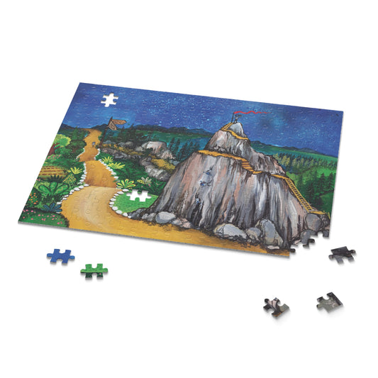 "A Journey For The Ages" – Inspirational Puzzle #5 of 13-part series of transformational "Portal Puzzles" made from artwork from the book "But I Want To FLY!" (120/252/500-Piece)