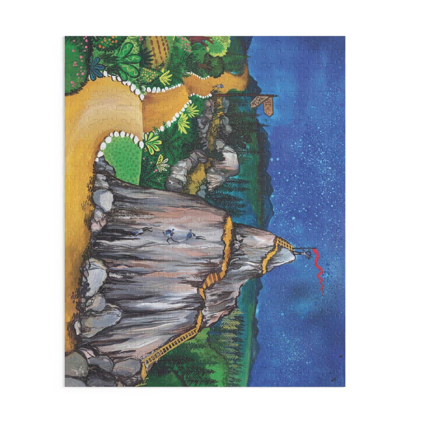 "A Journey For The Ages" – Inspirational Puzzle #5 of 13-part series of transformational "Portal Puzzles" made from artwork from the book "But I Want To FLY!" (120/252/500-Piece)